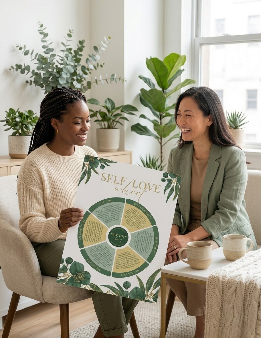 Coaching session using the Self-Love Wheel